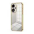For OPPO A2m Transparent Plating Fine Hole Phone Case(Gold) - free shipping - PMC TechLife - Order now!