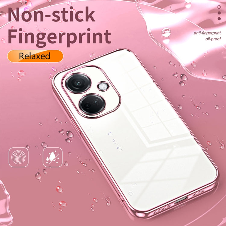 For OPPO K11 Transparent Plating Fine Hole Phone Case(Green)