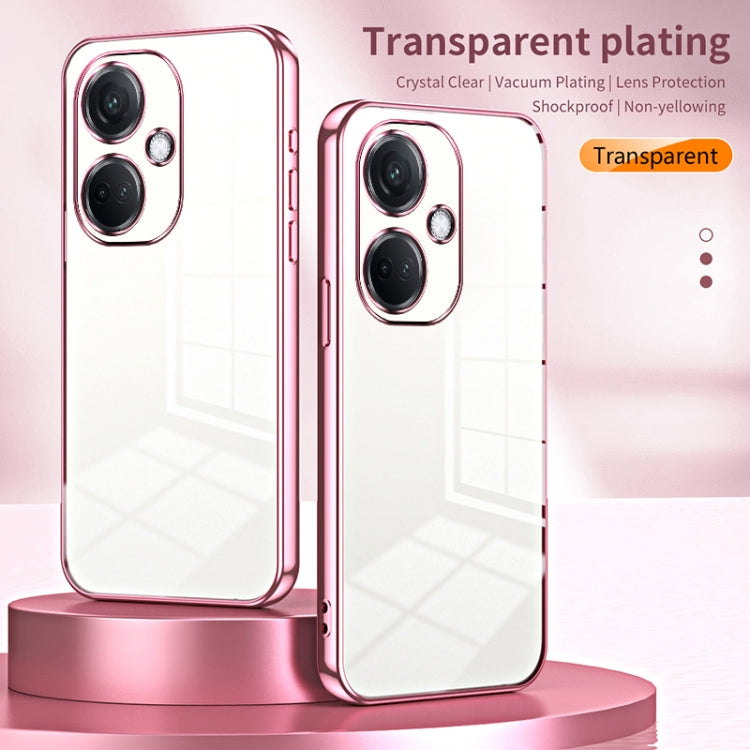 For OPPO K11 Transparent Plating Fine Hole Phone Case(Silver)