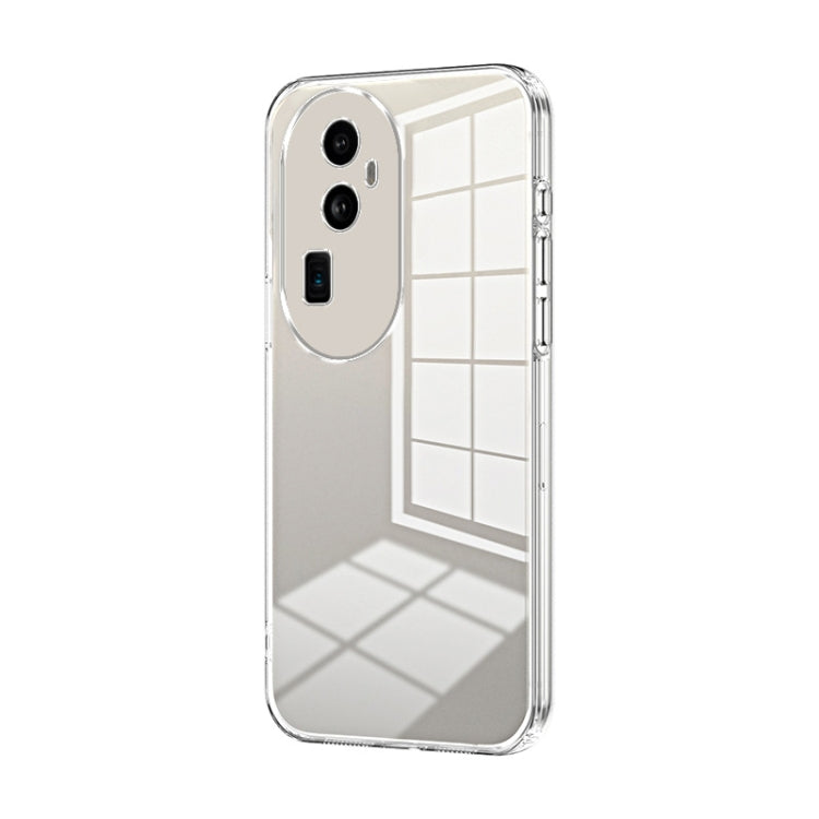 For OPPO Reno10 Pro+ Transparent Plating Fine Hole Phone Case(Transparent)