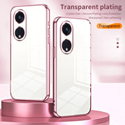 For OPPO Reno8 T 5G Transparent Plating Fine Hole Phone Case(Silver)