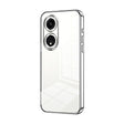 For OPPO A1 Pro Transparent Plating Fine Hole Phone Case(Silver) - OPPO Cases by PMC TechLife | Online Shopping South Africa | PMC TechLife | Buy Now Pay Later Mobicred