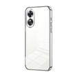 For OPPO A17 / A17K Transparent Plating Fine Hole Phone Case(Silver) - OPPO Cases by PMC TechLife | Online Shopping South Africa | PMC TechLife | Buy Now Pay Later Mobicred