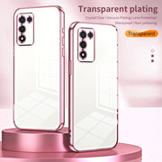 For OPPO K9s / K10 Energy Transparent Plating Fine Hole Phone Case(Blue)