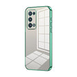 For OPPO Reno6 Pro+ Transparent Plating Fine Hole Phone Case(Green) - OPPO Cases by PMC TechLife | Online Shopping South Africa | PMC TechLife | Buy Now Pay Later Mobicred