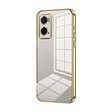 For OPPO A36 / A76 / A96 4G Global Transparent Plating Fine Hole Phone Case(Gold) - free shipping - PMC TechLife - Order now!
