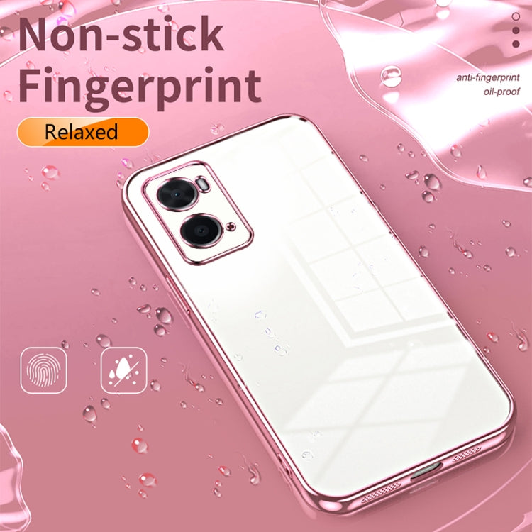 For OPPO A36 / A76 / A96 4G Global Transparent Plating Fine Hole Phone Case(Green)