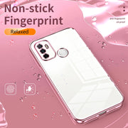 For OPPO A53 2020 / A32 / A11s  Transparent Plating Fine Hole Phone Case(Black)