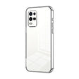 For OPPO K9x Transparent Plating Fine Hole Phone Case(Silver) - OPPO Cases by PMC TechLife | Online Shopping South Africa | PMC TechLife | Buy Now Pay Later Mobicred