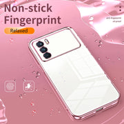For OPPO K9 Pro Transparent Plating Fine Hole Phone Case(Gold)