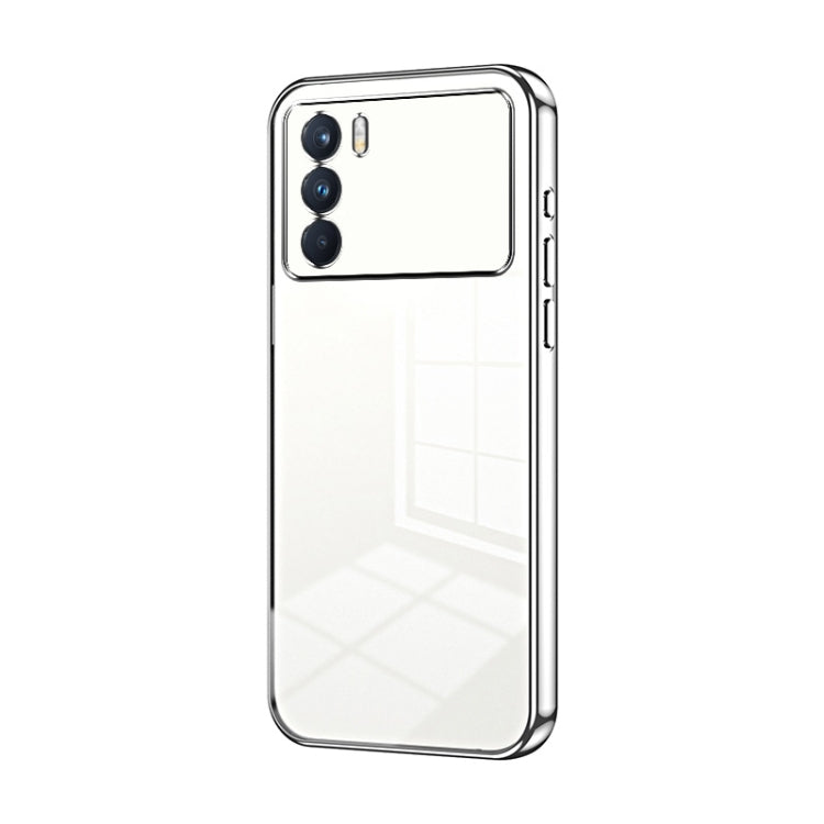 For OPPO K9 Pro Transparent Plating Fine Hole Phone Case(Silver)