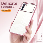 For OPPO K9 Pro Transparent Plating Fine Hole Phone Case(Silver)