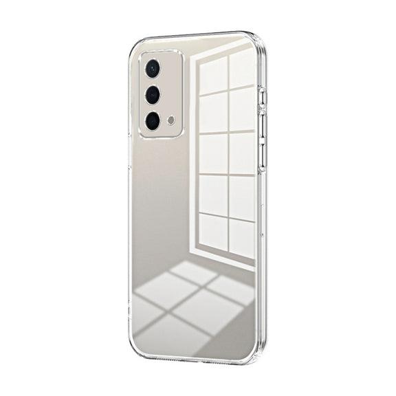 For OPPO K9 Transparent Plating Fine Hole Phone Case(Transparent)