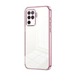 For OPPO A94 4G Transparent Plating Fine Hole Phone Case(Pink) - OPPO Cases by PMC TechLife | Online Shopping South Africa | PMC TechLife | Buy Now Pay Later Mobicred