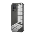 For OPPO A94 4G Transparent Plating Fine Hole Phone Case(Black) - OPPO Cases by PMC TechLife | Online Shopping South Africa | PMC TechLife | Buy Now Pay Later Mobicred