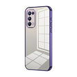 For OPPO Reno5 Pro Transparent Plating Fine Hole Phone Case(Purple) - OPPO Cases by PMC TechLife | Online Shopping South Africa | PMC TechLife | Buy Now Pay Later Mobicred