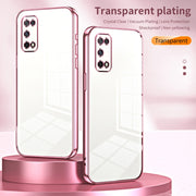 For OPPO K7x / Realme V5 5G Transparent Plating Fine Hole Phone Case(Purple)
