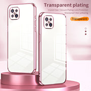 For OPPO A92s / Reno4 Z 5G Transparent Plating Fine Hole Phone Case(Transparent)
