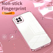 For OPPO A72 5G / A73 5G Transparent Plating Fine Hole Phone Case(Green)
