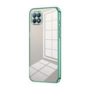 For OPPO Reno4 SE Transparent Plating Fine Hole Phone Case(Green)
