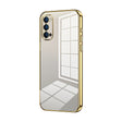For OPPO Reno4 Transparent Plating Fine Hole Phone Case(Gold) - OPPO Cases by PMC TechLife | Online Shopping South Africa | PMC TechLife | Buy Now Pay Later Mobicred