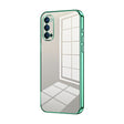 For OPPO Reno4 Transparent Plating Fine Hole Phone Case(Green) - OPPO Cases by PMC TechLife | Online Shopping South Africa | PMC TechLife | Buy Now Pay Later Mobicred