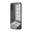 For OPPO Reno4 Transparent Plating Fine Hole Phone Case(Black) - OPPO Cases by PMC TechLife | Online Shopping South Africa | PMC TechLife | Buy Now Pay Later Mobicred