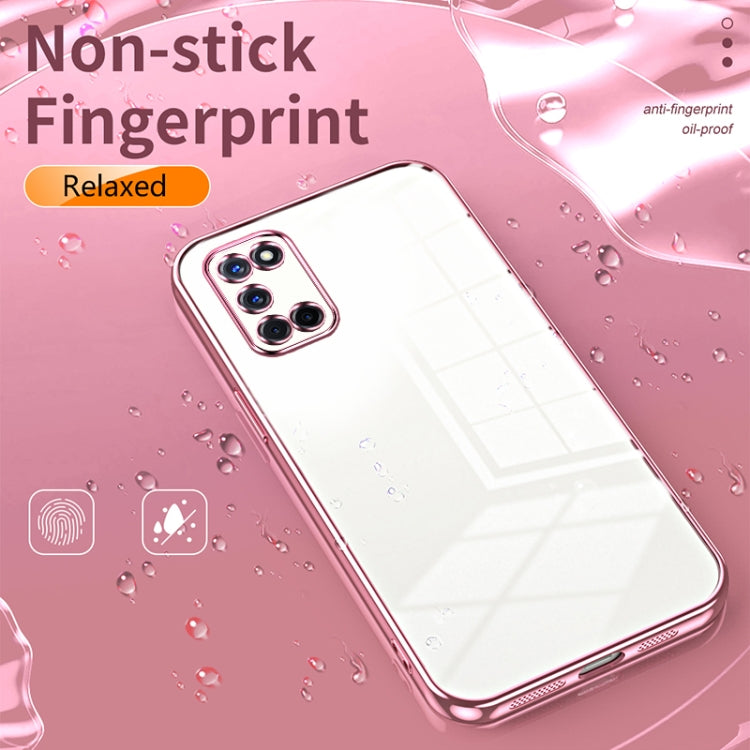 For OPPO A52 / A72 / A92 Transparent Plating Fine Hole Phone Case(Green)