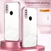 For OPPO A8 / A31 2020 Transparent Plating Fine Hole Phone Case(Blue)