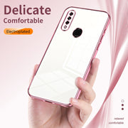 For OPPO A8 / A31 2020 Transparent Plating Fine Hole Phone Case(Silver)