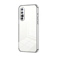 For OPPO Reno3 Pro Transparent Plating Fine Hole Phone Case(Silver) - OPPO Cases by PMC TechLife | Online Shopping South Africa | PMC TechLife | Buy Now Pay Later Mobicred