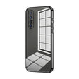 For OPPO Reno3 Pro Transparent Plating Fine Hole Phone Case(Black) - OPPO Cases by PMC TechLife | Online Shopping South Africa | PMC TechLife | Buy Now Pay Later Mobicred