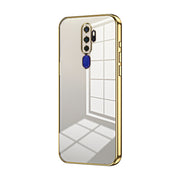 For OPPO A11x / A9 2020 Transparent Plating Fine Hole Phone Case(Gold)