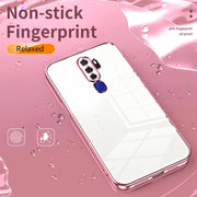 For OPPO A11x / A9 2020 Transparent Plating Fine Hole Phone Case(Silver)