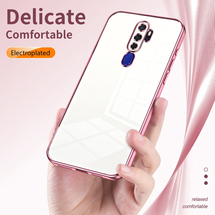 For OPPO A11x / A9 2020 Transparent Plating Fine Hole Phone Case(Silver)
