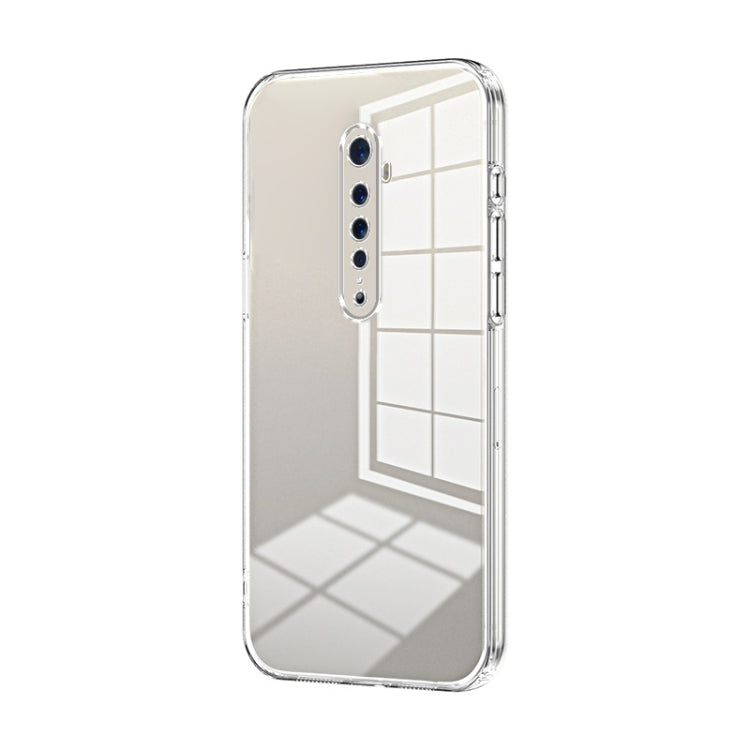 For OPPO Reno2 Transparent Plating Fine Hole Phone Case(Transparent)