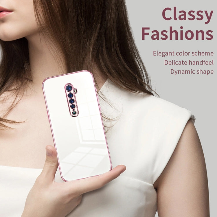 For OPPO Reno2 Transparent Plating Fine Hole Phone Case(Black)