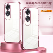 For OPPO A60 Transparent Plating Fine Hole Phone Case(Green)