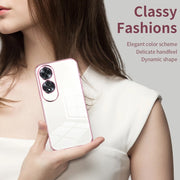 For OPPO A60 Transparent Plating Fine Hole Phone Case(Silver)