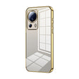 For Xiaomi Civi 2 / 13 Lite Transparent Plating Fine Hole Phone Case(Gold) - 13 Lite Cases by PMC TechLife | Online Shopping South Africa | PMC TechLife | Buy Now Pay Later Mobicred