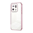 For Xiaomi 13 Pro Transparent Plating Fine Hole Phone Case(Pink) - Xiaomi Cases by PMC TechLife | Online Shopping South Africa | PMC TechLife | Buy Now Pay Later Mobicred
