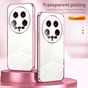 For Xiaomi 14 Ultra Transparent Plating Fine Hole Phone Case(Black)
