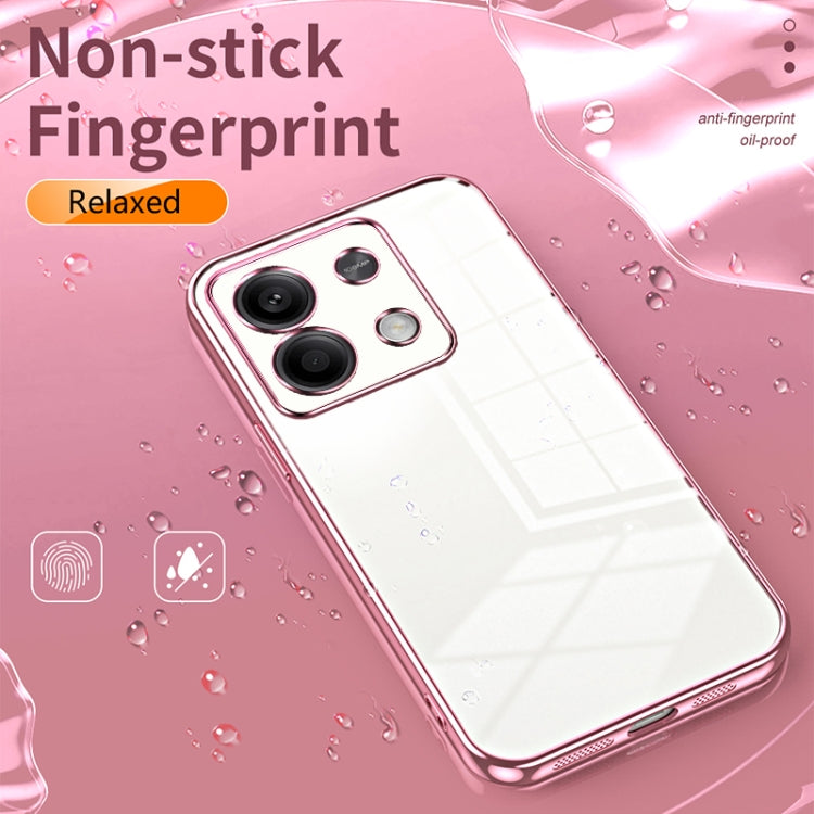 For Xiaomi Redmi Note 13 5G Transparent Plating Fine Hole Phone Case(Gold)