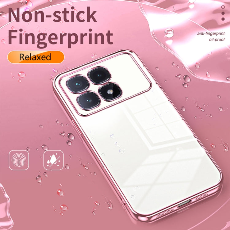 For Xiaomi Redmi K70 Ultra Transparent Plating Fine Hole Phone Case(Silver)