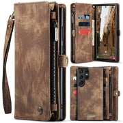 For Samsung Galaxy S24 Ultra 5G CaseMe 008 Detachable Multifunctional Leather Phone Case(Brown)