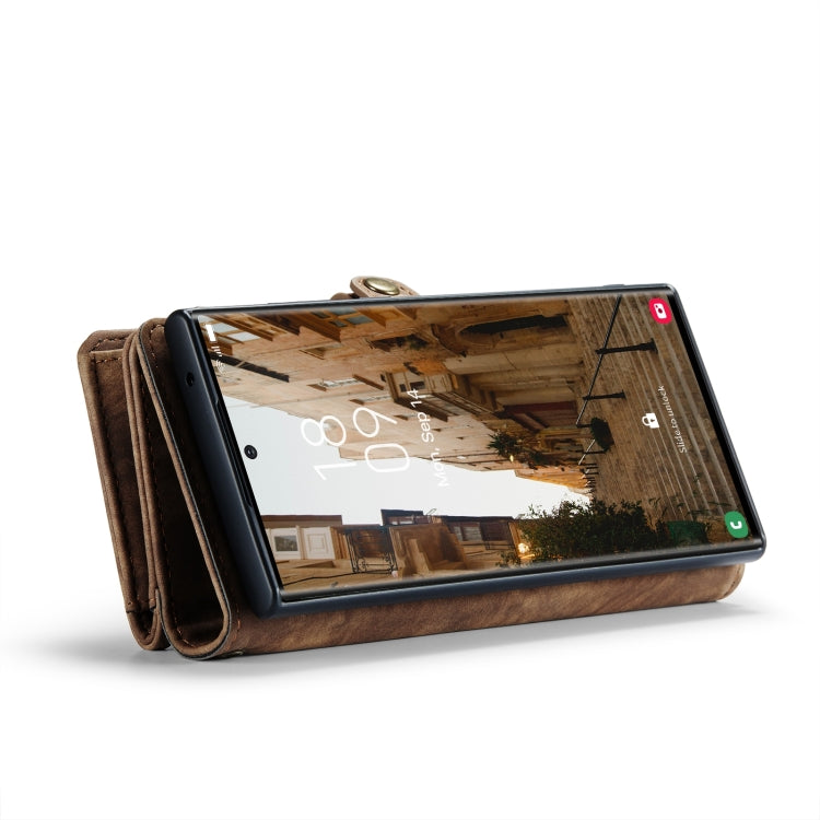 For Samsung Galaxy S24 Ultra 5G CaseMe 008 Detachable Multifunctional Leather Phone Case(Brown)