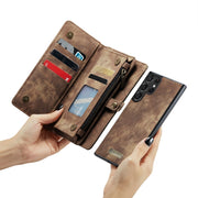 For Samsung Galaxy S24 Ultra 5G CaseMe 008 Detachable Multifunctional Leather Phone Case(Brown)