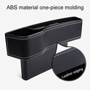 Car Multi-functional Console Box Cup Holder Seat Gap Side Storage Box, Leather Style, Color:Beige(Front Passenger Seat)