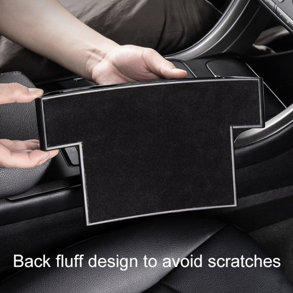 Car Multi-functional Console Box Cup Holder Seat Gap Side Storage Box, Leather Style, Color:Beige(Front Passenger Seat)