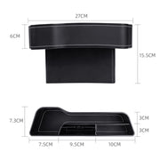Car Multi-functional Console Box Cup Holder Seat Gap Side Storage Box, Leather Style, Color:Brown(Front Passenger Seat)